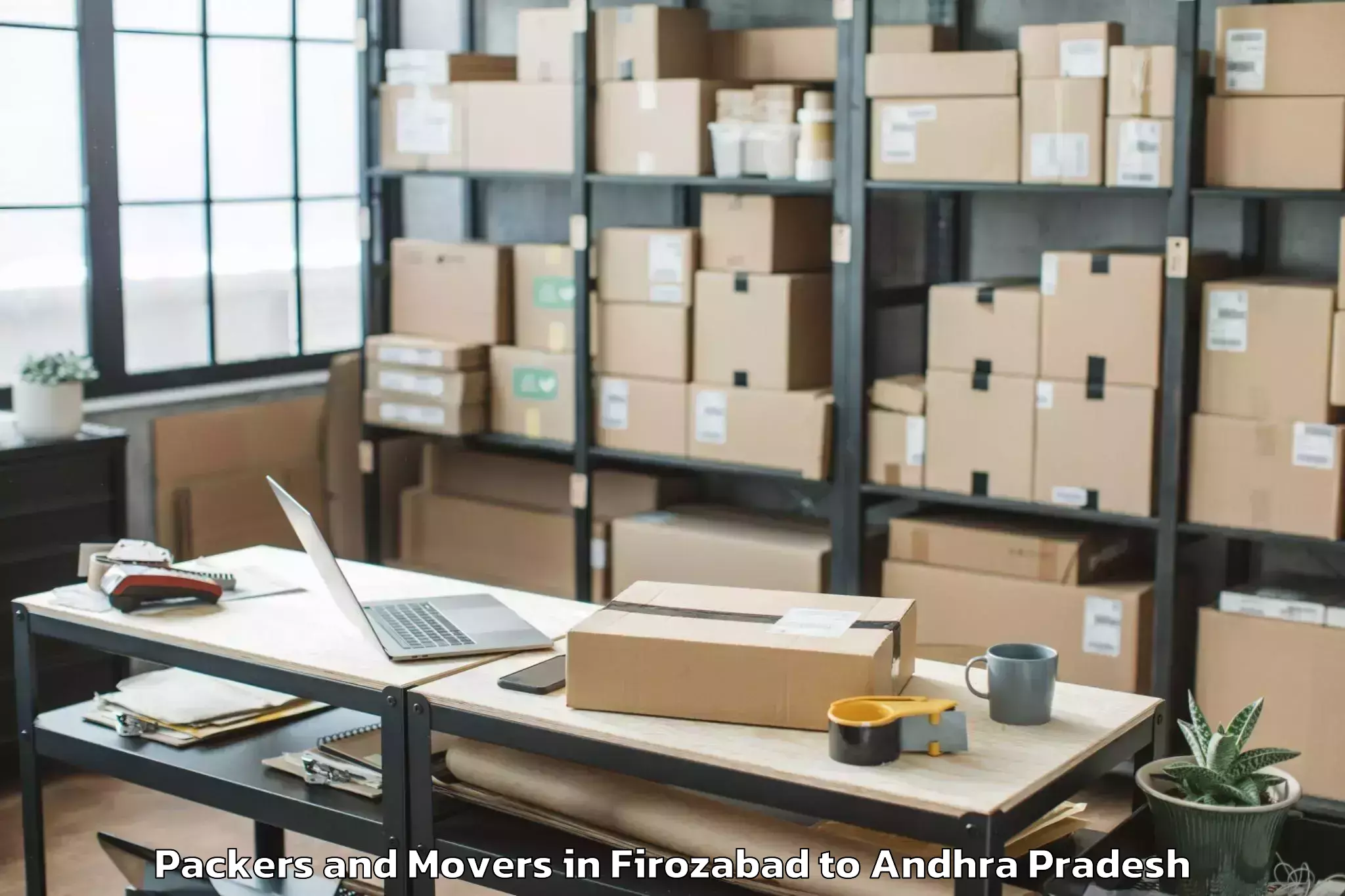 Professional Firozabad to Chintalapudi Packers And Movers